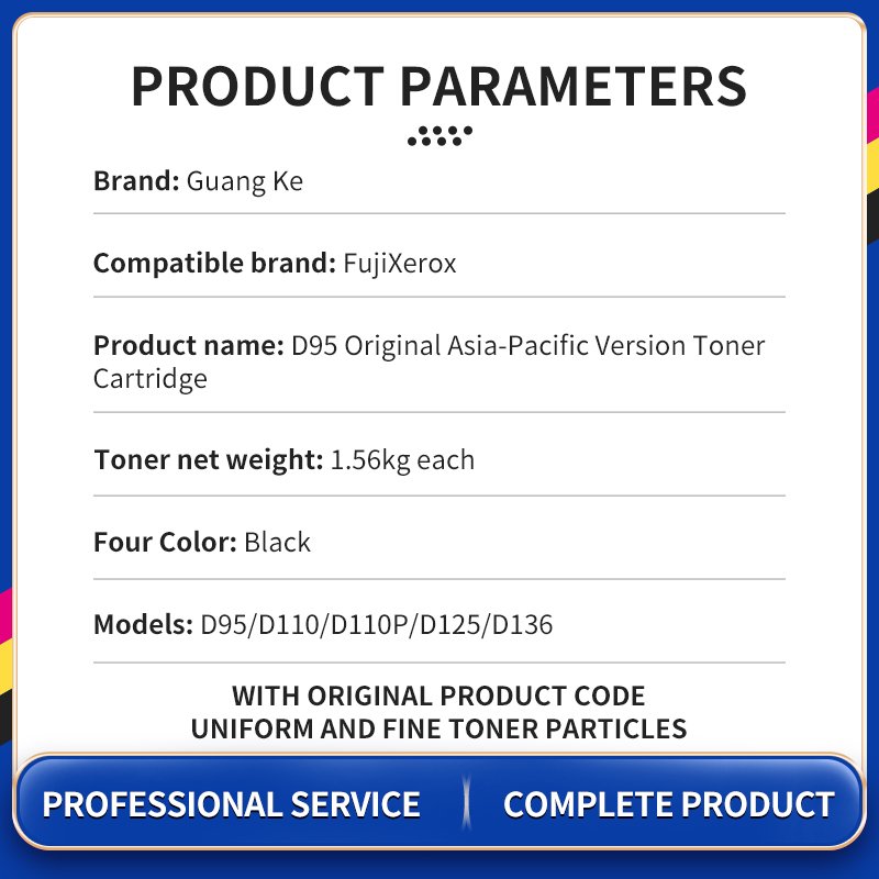 Original Ct202207 For Xerox D110 D110P D125 D125P Asia Pacific D95 Toner Cartridge
