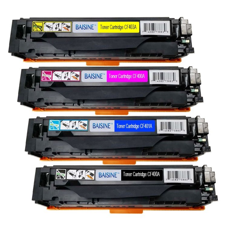 Hot Sale Baisine Compatible Toner Cartridge CF400A CF401A CF402A CF403A Toner Cartridge Compatible for HP LaserJet Printer