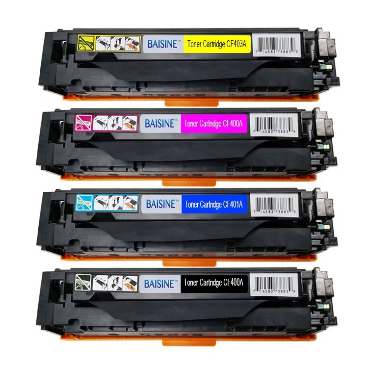 Hot Sale Baisine Compatible Toner Cartridge CF400A CF401A CF402A CF403A Toner Cartridge Compatible for HP LaserJet Printer