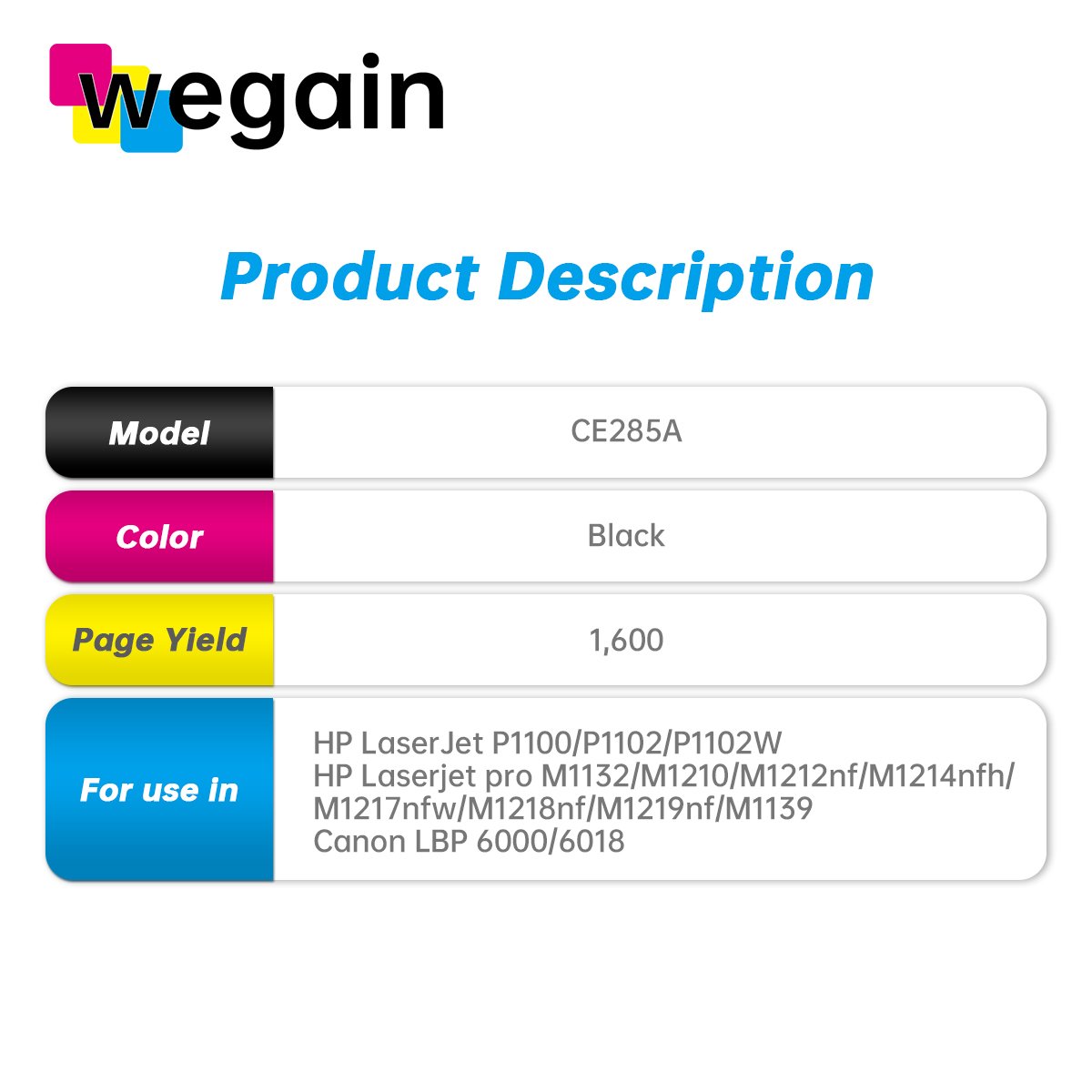 Meagin W1105A W1106A W1107A 105 106 107 Compatible Toner Cartridge For Hp Laser 108 Mfp 138 136 Laser 107 106A Toner Cartridge