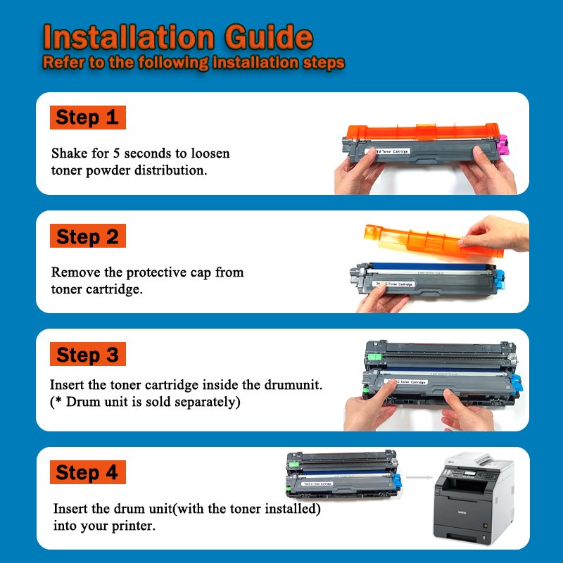 TN241 TN245 Factory Wholesale Compatible toner cartridge for brother printer