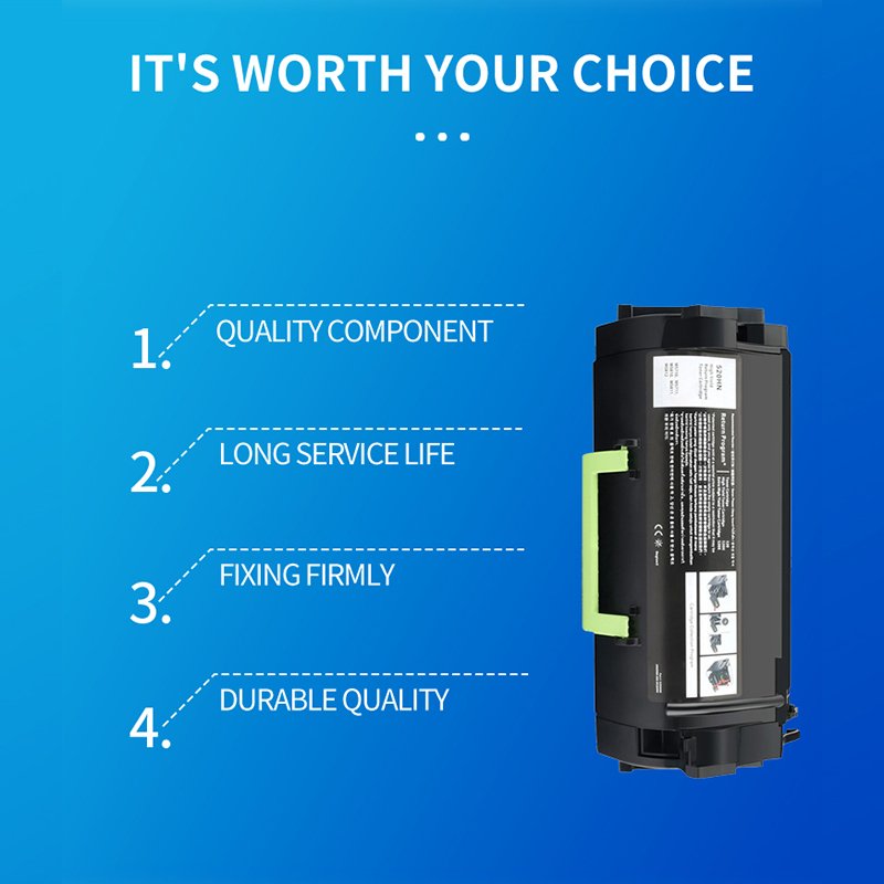 YuZhiQi Toner Cartridge Compatible For Lexmark MS821 MS 821 ms821 ms823 MS823 MS 823 52D0H0N high quality MS821 MS823