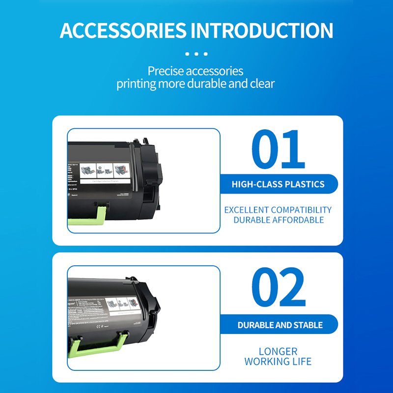 YuZhiQi Toner Cartridge Compatible For Lexmark MS821 MS 821 ms821 ms823 MS823 MS 823 52D0H0N high quality MS821 MS823