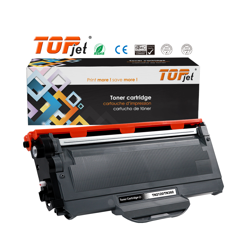 Topjet TN360 2120 TN2150 TN-26J TN2125 TN2175 Mono Toner Cartridge Set Compatible For Brother HL2140 2150N MFC 7440N Printer