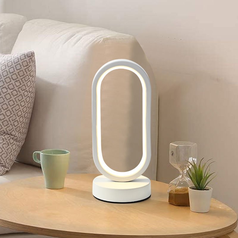 Simple modern and fashionable circular table lamp bedside study bedroom dimmable decorative night light