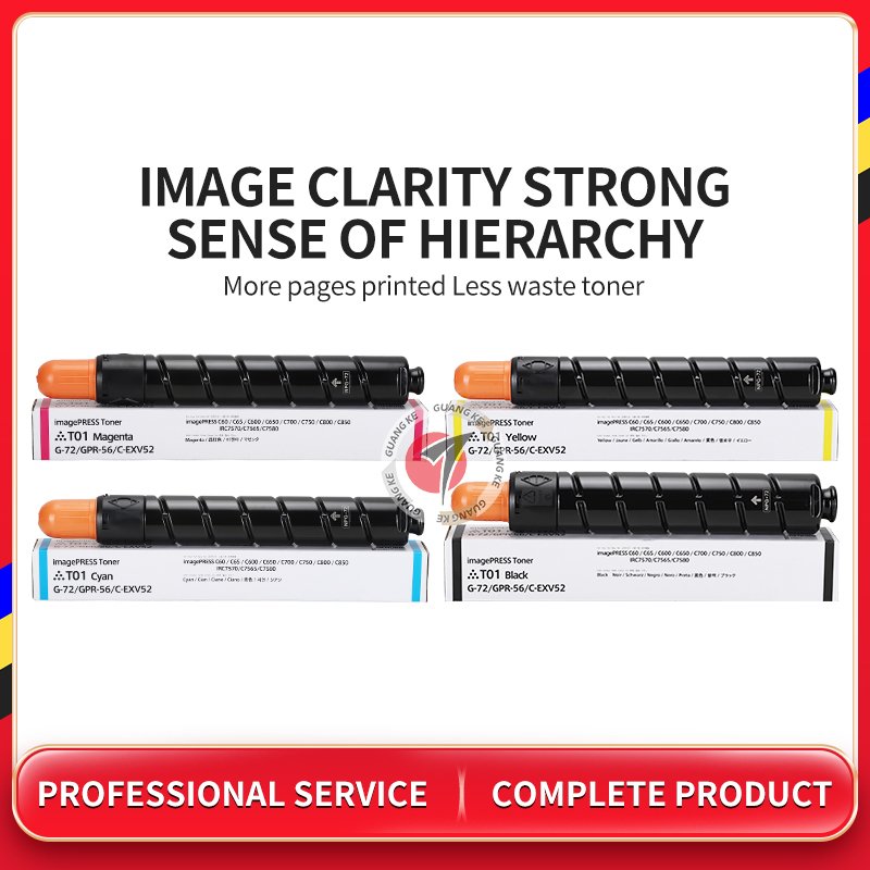 Npg72 Gpr56 C-exv52 Toner Cartridge for Canon IR Adv C7565 C7570 C7580 C7765 C7770 C7780 T01 Toner