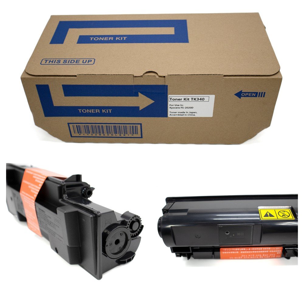 TK 340 Toner Cartridge TK-340 Kyocera FS2020 Copier with kyocera toner waste box 1T02J00EU0