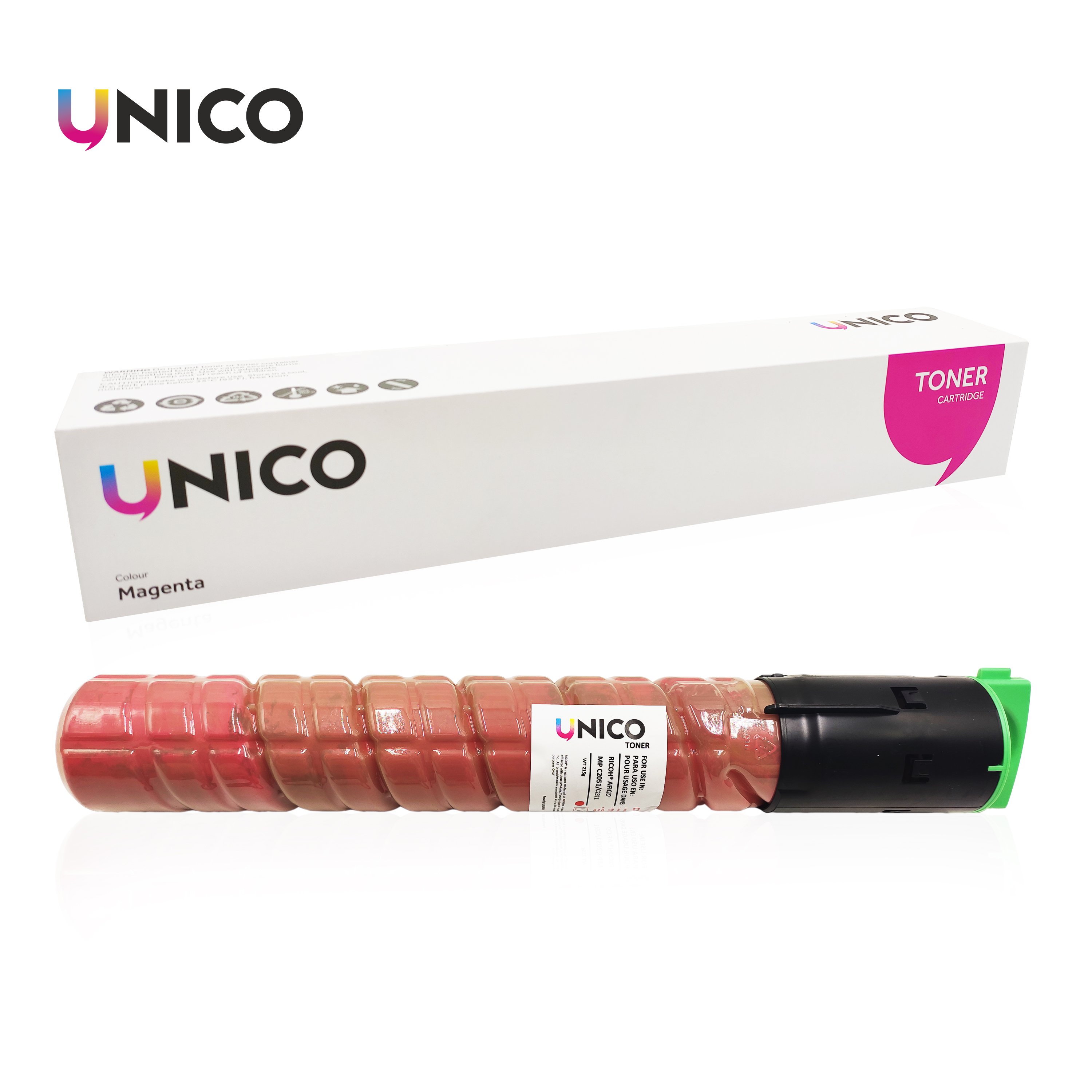 UNICO compatible China High Quality copier Toner cartridge for Ricoh Aficio MPC 2551 2051 2550 2050 2530 color bulk toner
