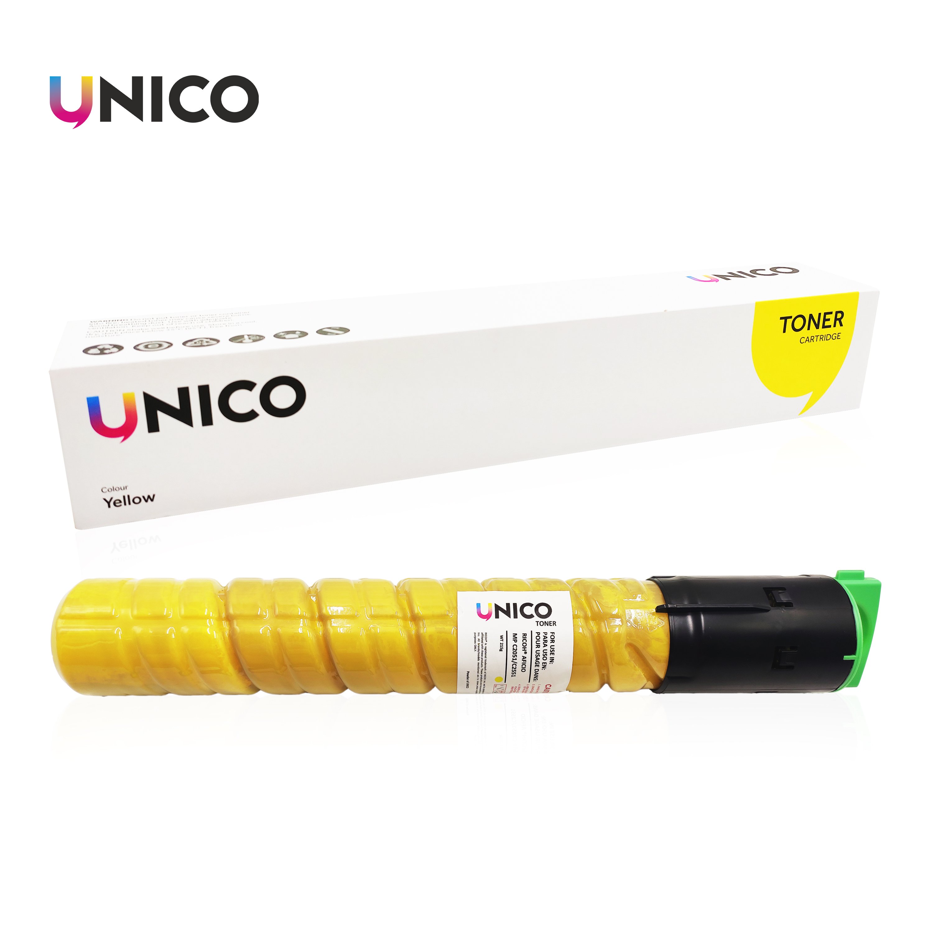 UNICO compatible China High Quality copier Toner cartridge for Ricoh Aficio MPC 2551 2051 2550 2050 2530 color bulk toner