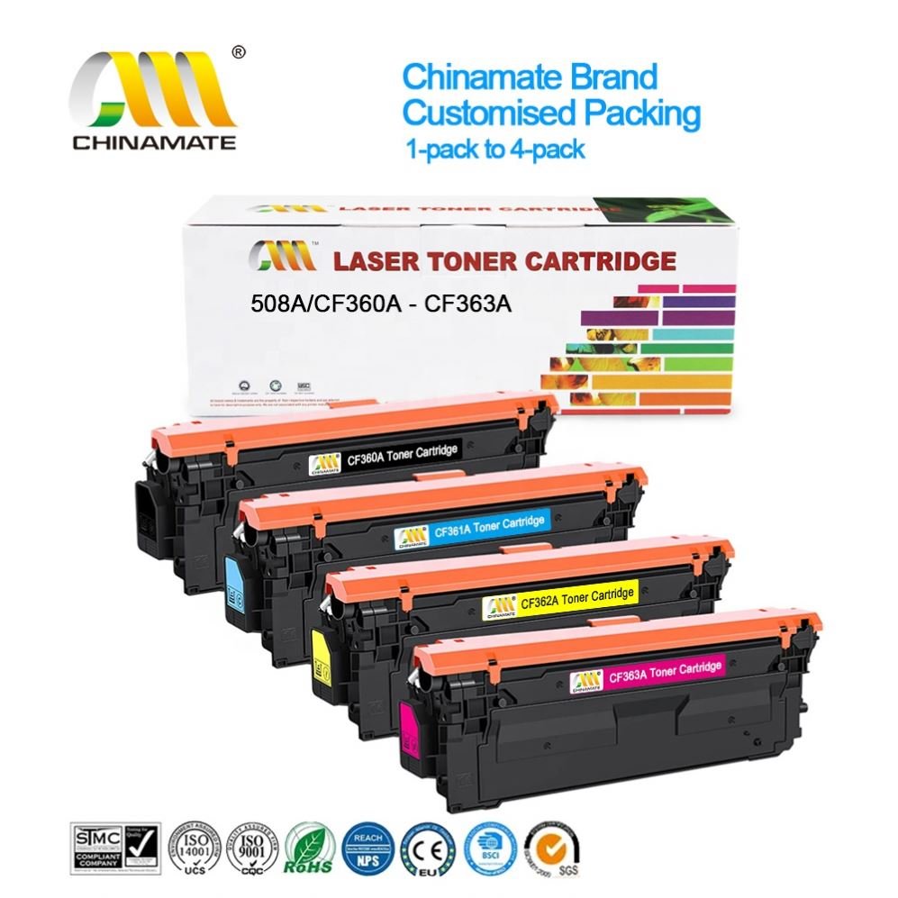 508A Cartouches de toner 508A Toners Cartridges CF360A CF361A CF362A CF363A Printer Toner Cartridge