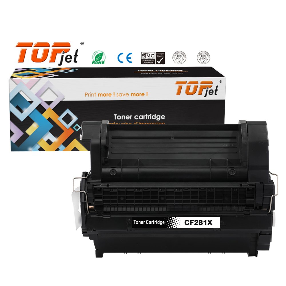 Topjet Premium Cartridge Laser Toner CF281X 81X 281X CF281 Compatible For HP LaserJet Pro M630 604n 604dn M605n 606X Printer