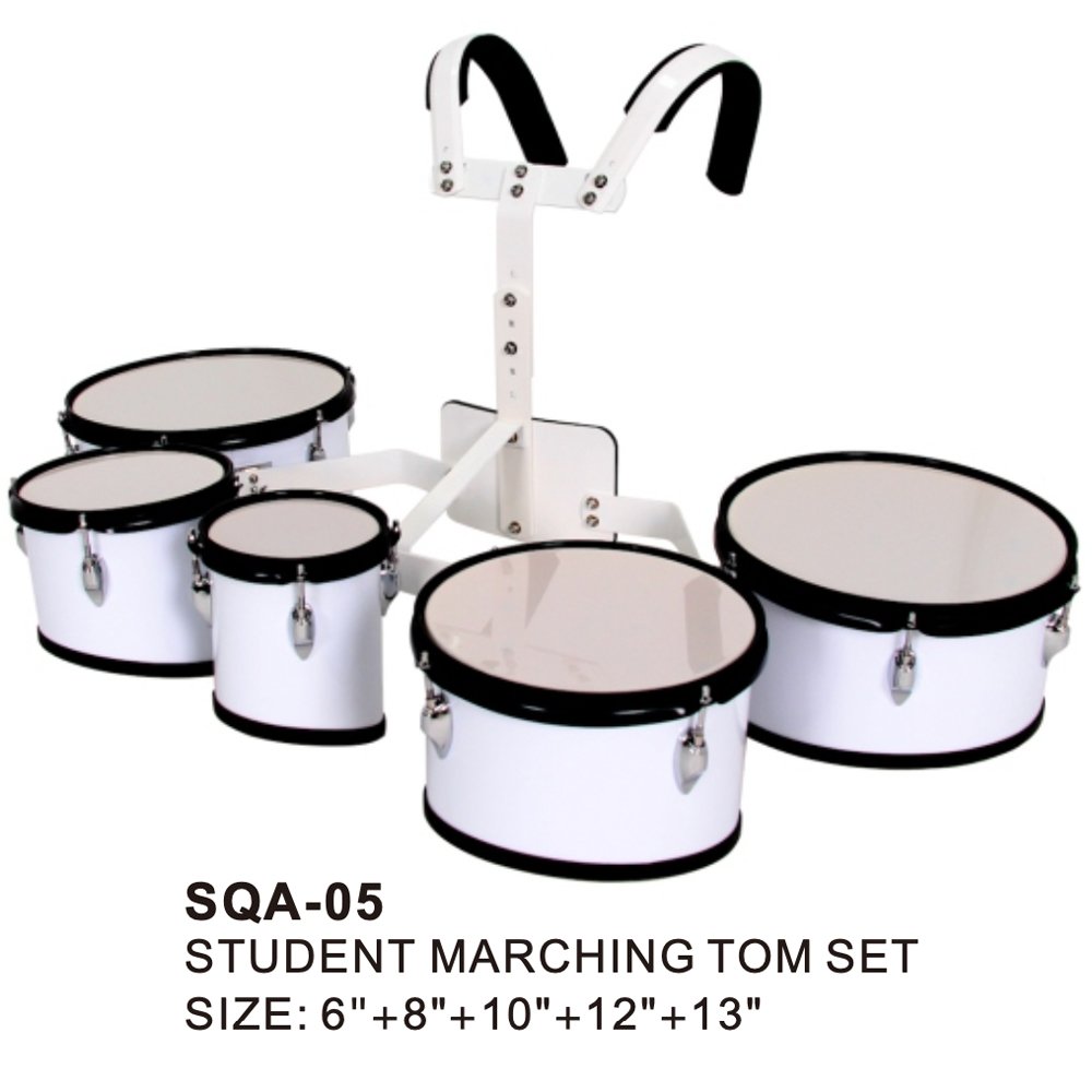 Custom Percussion Instrument Music Performance Student Marching Snare Drum Set With Carrier 4 Drums