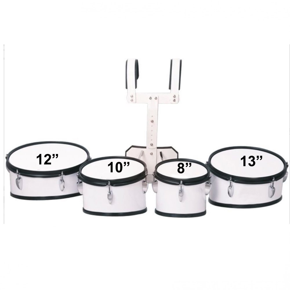 Custom Percussion Instrument Music Performance Student Marching Snare Drum Set With Carrier 4 Drums
