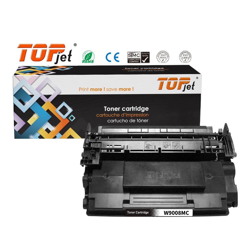 Topjet W9008MC W9008 9008MC Black Toner Cartridge Compatible For Hp LaserJet Managed E50145dn E52645dn E52645c Printer