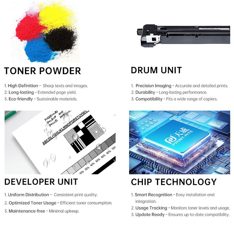 Print-Rite 62D1H00 62D2H00 62D3H00 62D4H00 62D5H00 Toner Cartridge With Chip Remanufacture compatible for Lexmark printer