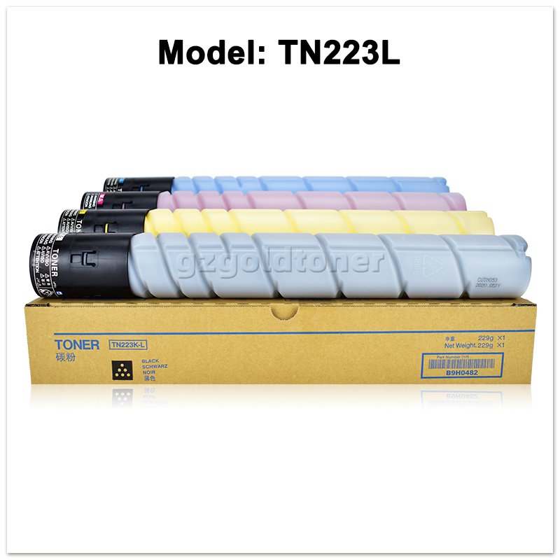 Factory Wholesale TN223L TN223 TN228 Toner Cartridge For Konica Minolta C226 C256 C266 C226i C266i C286i Color Copier