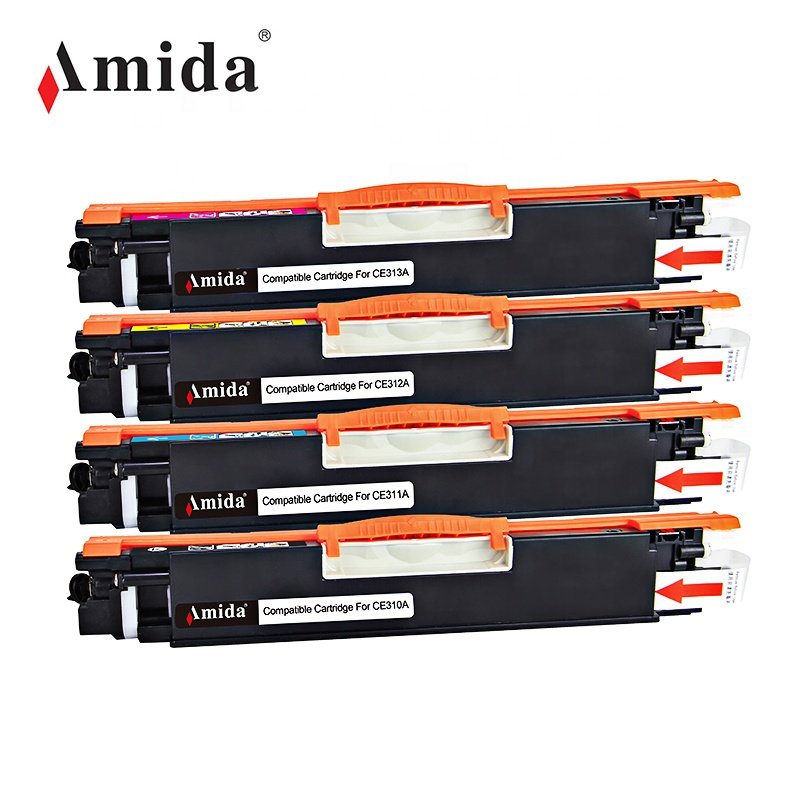 Amida CE310A CE311A CE312A CE313A CRG129 329 529 729 Color Toner Compatible Printer 126A Toner Cartridge
