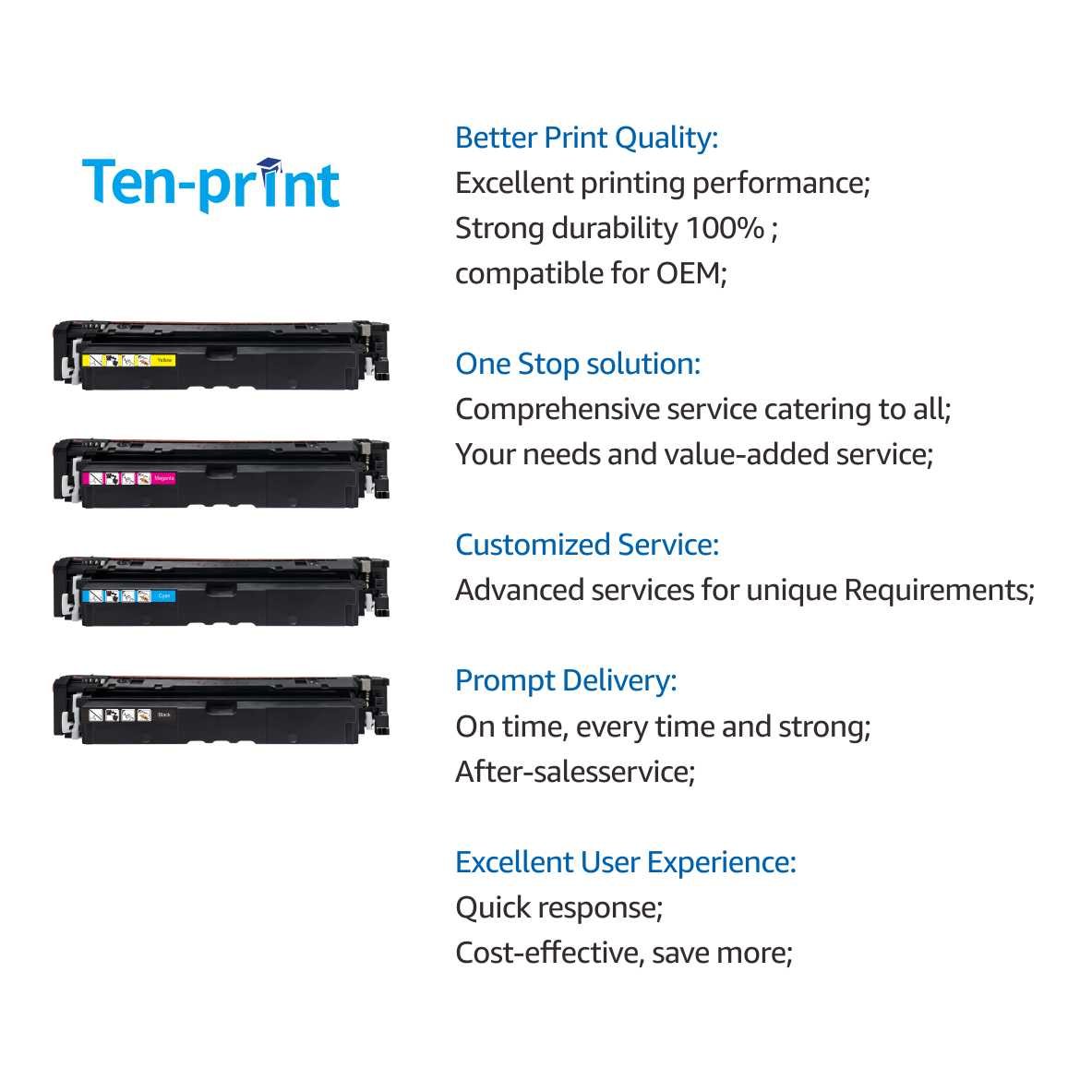 Ten-print CRG 069 1 SET Factory Outlet Premium Color Toner Cartridge For Canon imageCLASS Series Printer
