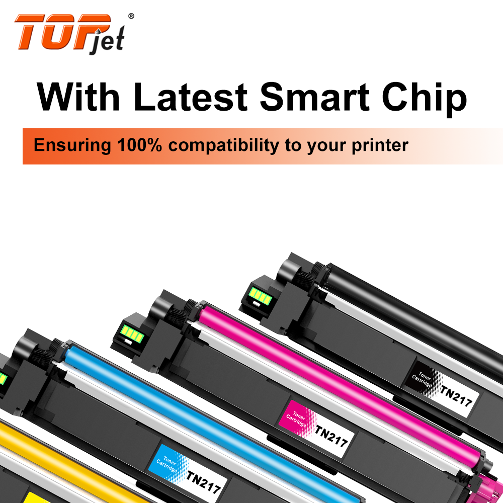 Topjet TN217 TN293 TN263 TN265 TN277 Color Toner Cartridge Compatible For Brother DCP L3550CDW HL-L3230CDW L3277 Printer