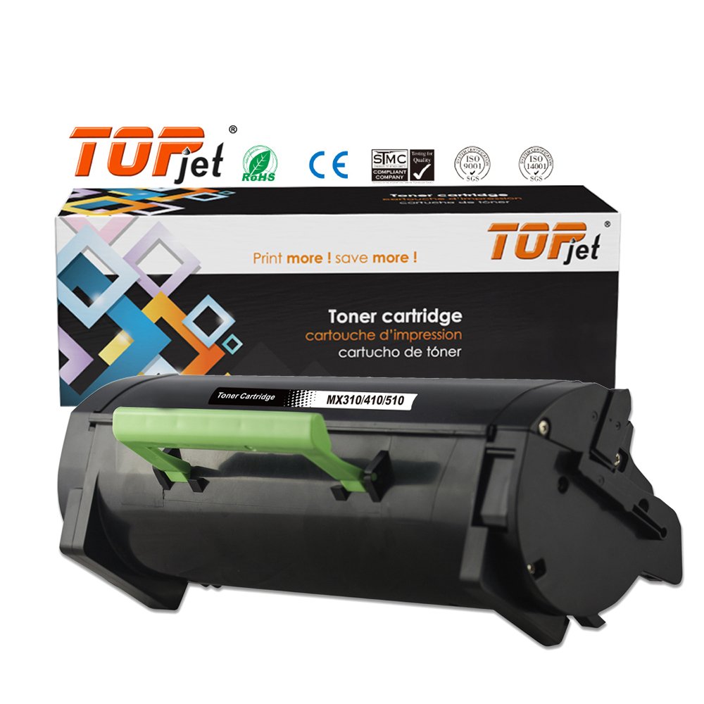 Topjet MS310 MS410 MS510 MS610 MX410 MX310 MX510 Compatible Toner Cartridge For Lexmark MX310dn 410de 510de 511dhe 610dw Printer