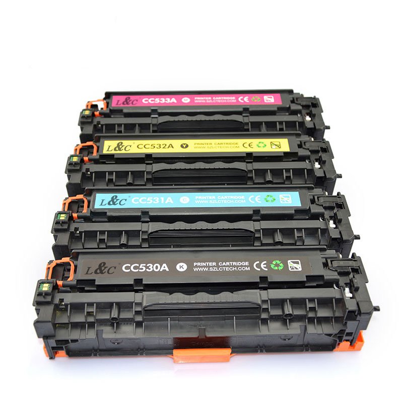 304A CC530A CC531A CC532A CC533A Color Compatible Toner Cartridge For HP Laser Print