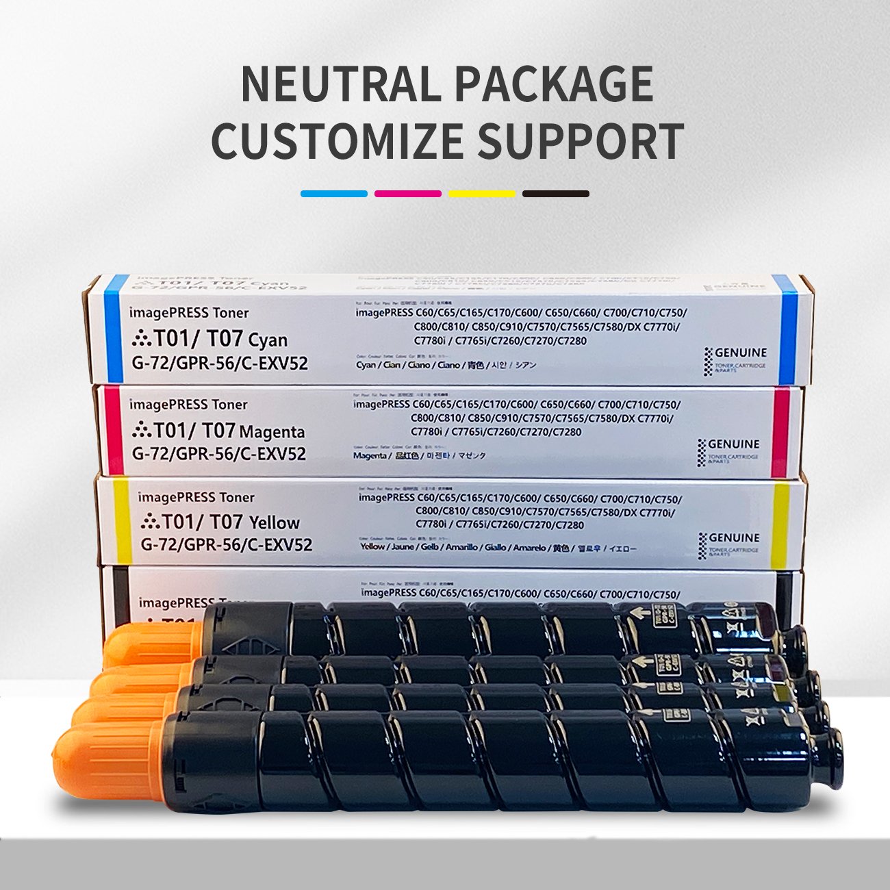 Bosons Japan Quality Copier Compatible T01 Toner For Canon C600 C700 C800 C650 C750 C850 C710 C810 Color Toner Cartridge