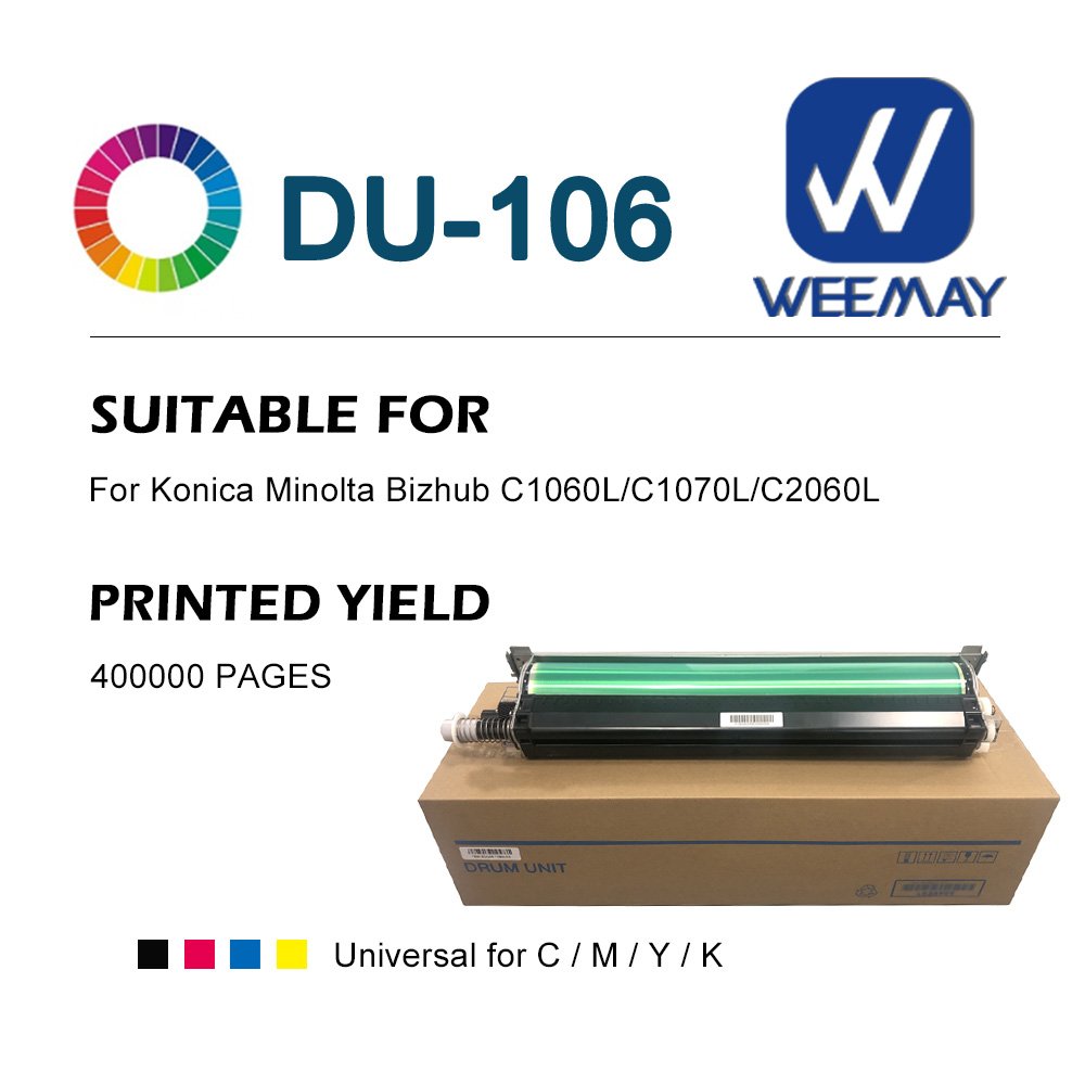 Weemay Remanufactured Copier Spare Parts Color Drum Unit DU-106 DU 106 for Konica Minolta A5WJ0Y0 Bizhub C1060L C1070L C2060L