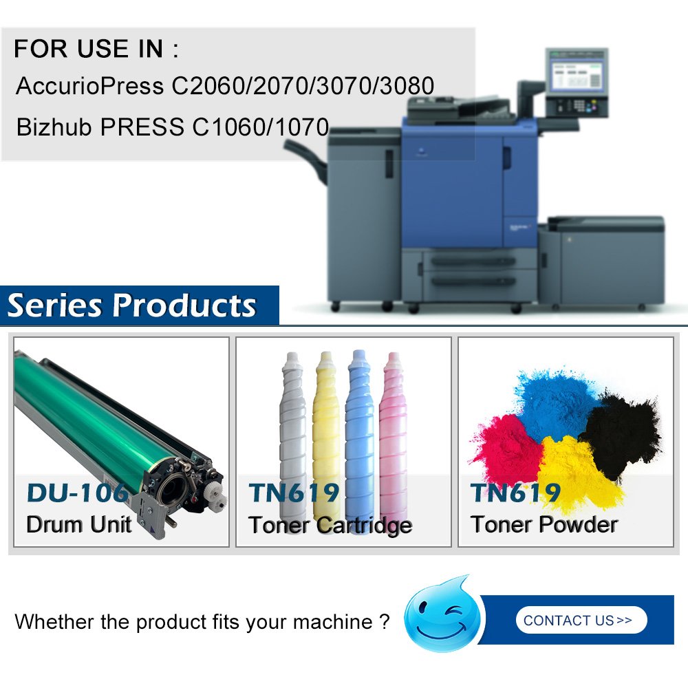 Weemay Remanufactured Copier Spare Parts Color Drum Unit DU-106 DU 106 for Konica Minolta A5WJ0Y0 Bizhub C1060L C1070L C2060L
