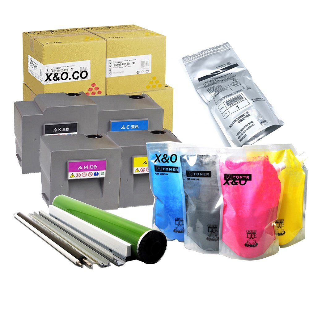 X&O Premium Compatible Ricoh MPC 6502 8002 MPC6502 MPC8002 MP C6502 C8002 Copier toner Developer Powder Drum OPC Spare Parts