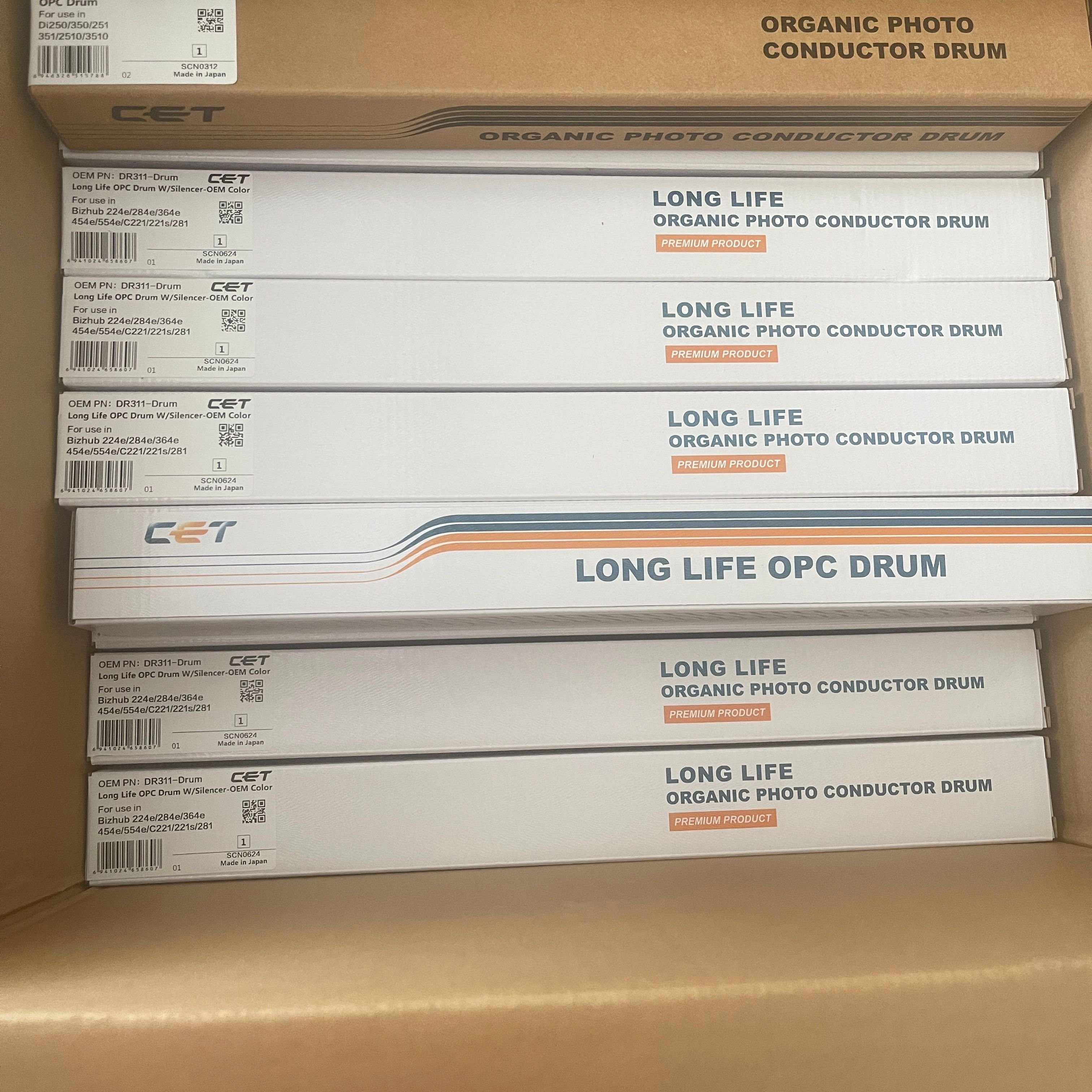 150K DR311 Long Life OPC Drum With Silencer-OEM Color for use in Bizhub C220/C280/C360/C224/C284