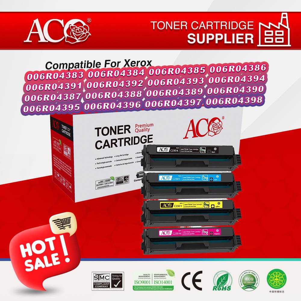 ACO Supplier Toner Cartridge 006R04391 006R04392 006R04393 006R04394 Compatible For Xerox C230 C235V C235DNI