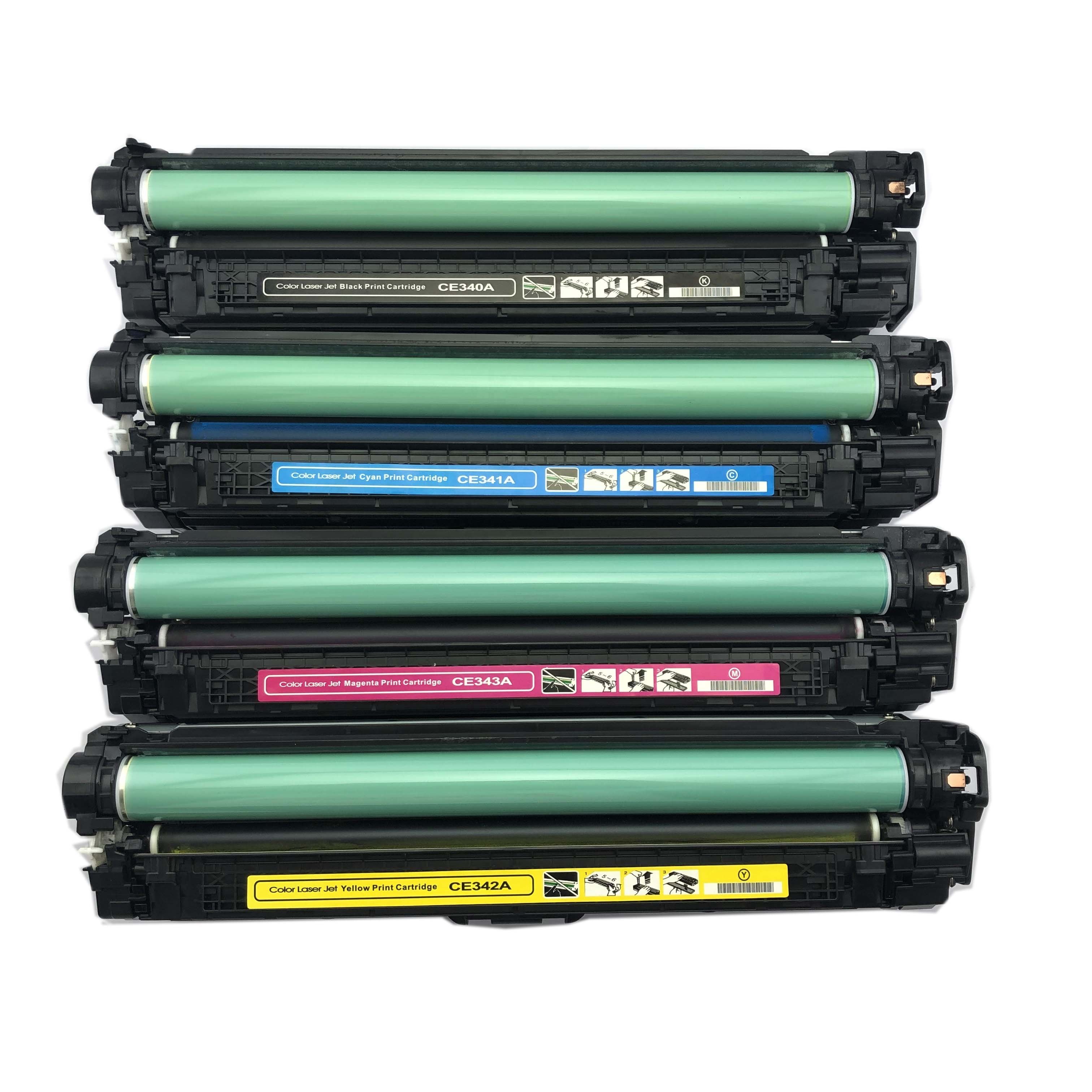 Wholesale Toner compatible CE340A CE340 CE 340 340A CE341A CE342A CE343A 651A for HP Printer Toner Cartridge