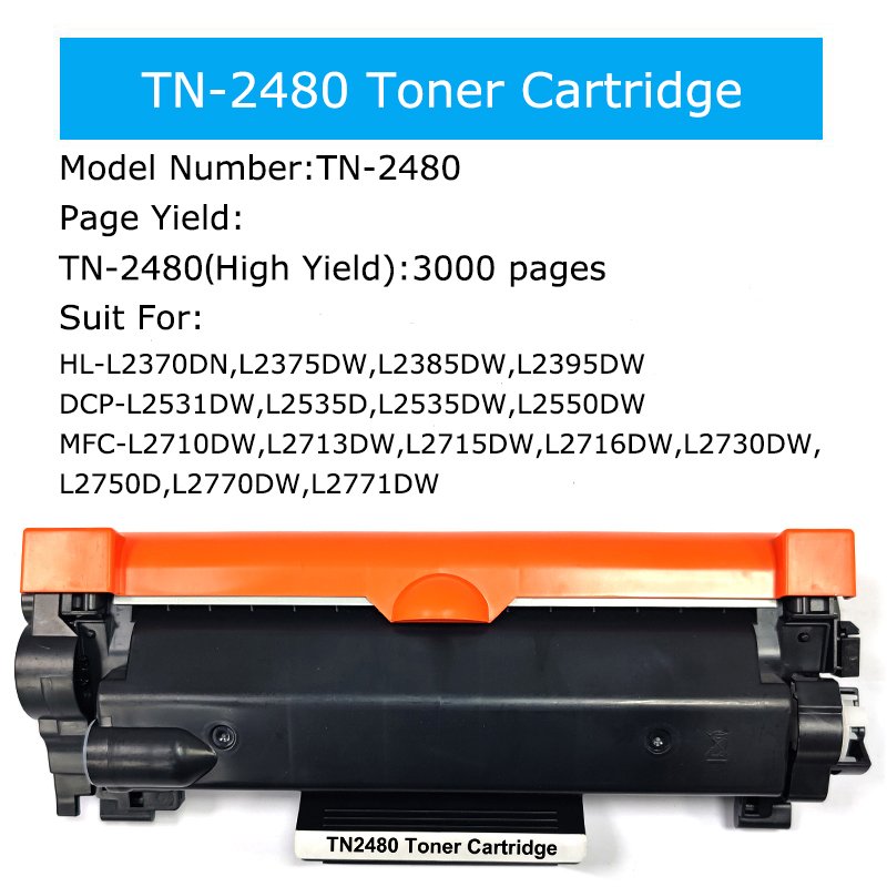 TN-2480 TN2480 toner cartridge Premium Compatible Laser Black Toner Cartridge for Brother Printer DCP-L2550DW MFC-L2750DW
