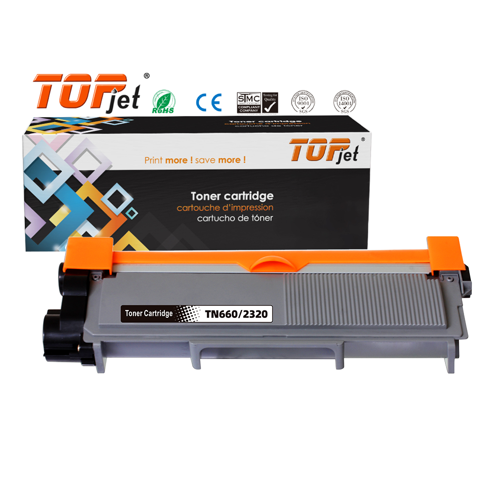Topjet TN630 TN2310 TN2330 TN2360 TN26J Mono Toner Cartridge Set Compatible For Brother HL L2300D L2320D MFC L2700 Printer