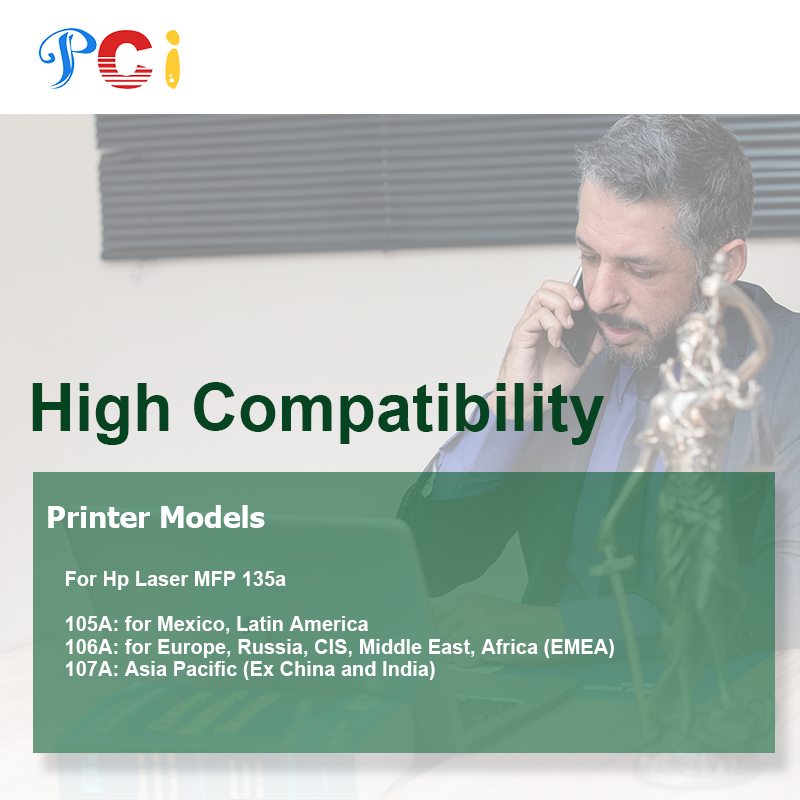 Premium Compatible For Hp Black Printer Laser Toner Cartridges 105A 106A 107A for hp Laser MFP 135a printers