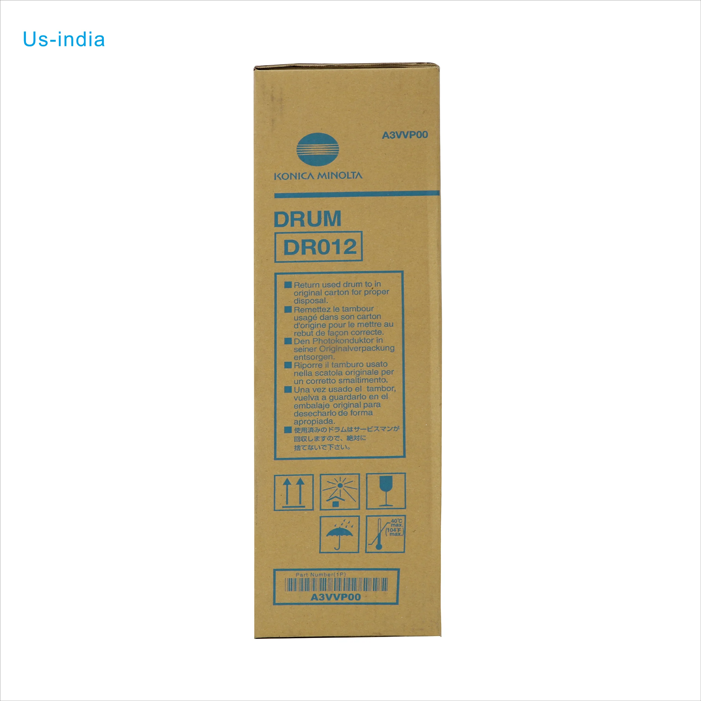 Original DR012 for KONICA MINOLTA OPC Drum for Bizhub 950 1052 1250 Bizhub Toner A3VVP00 DR 012