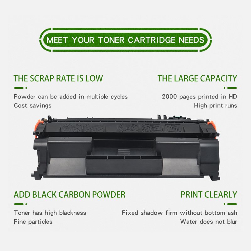 Xinyu Compatible Toner Cartridge CF280A 80A for HP p2035 p2035n p2050 p2055dn M401dn M401d M425DN M425DW Laser Toner