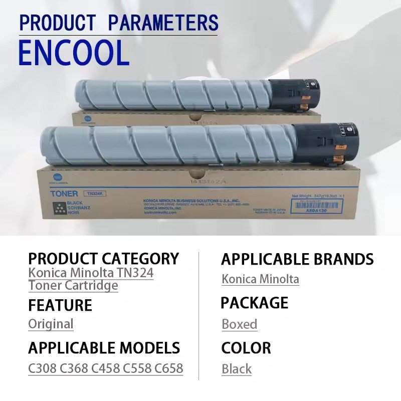 Original Tn324 USA Version Black Toner Cartridge Konica Minolta 324 C308 C368 C458 C558 C658 A8da130