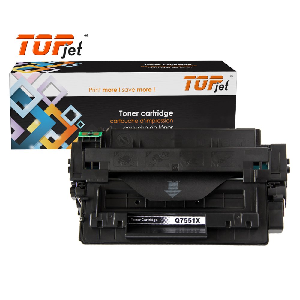 Topjet Wholesale Mono Toner Cartridge Q7551X Q7551 51X Compatible For HP P3004 MFP M3027 M3035 M3035XS Printer