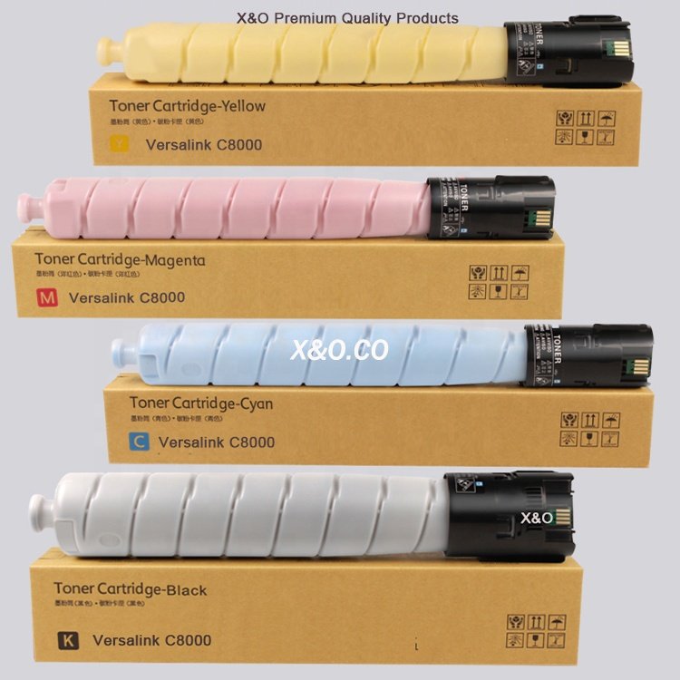 X&O Premium Ink Versalink C8000 Toner Cartridge for Xerox 106R04081/106R04078/106R04069/106R04066/106R04065/106R04077