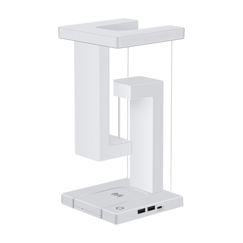 10 W Touch Control Magnetic Levitating Desk Lamp with Wireless Charger Anti Gravity Creative Balance Nightstand Lamp