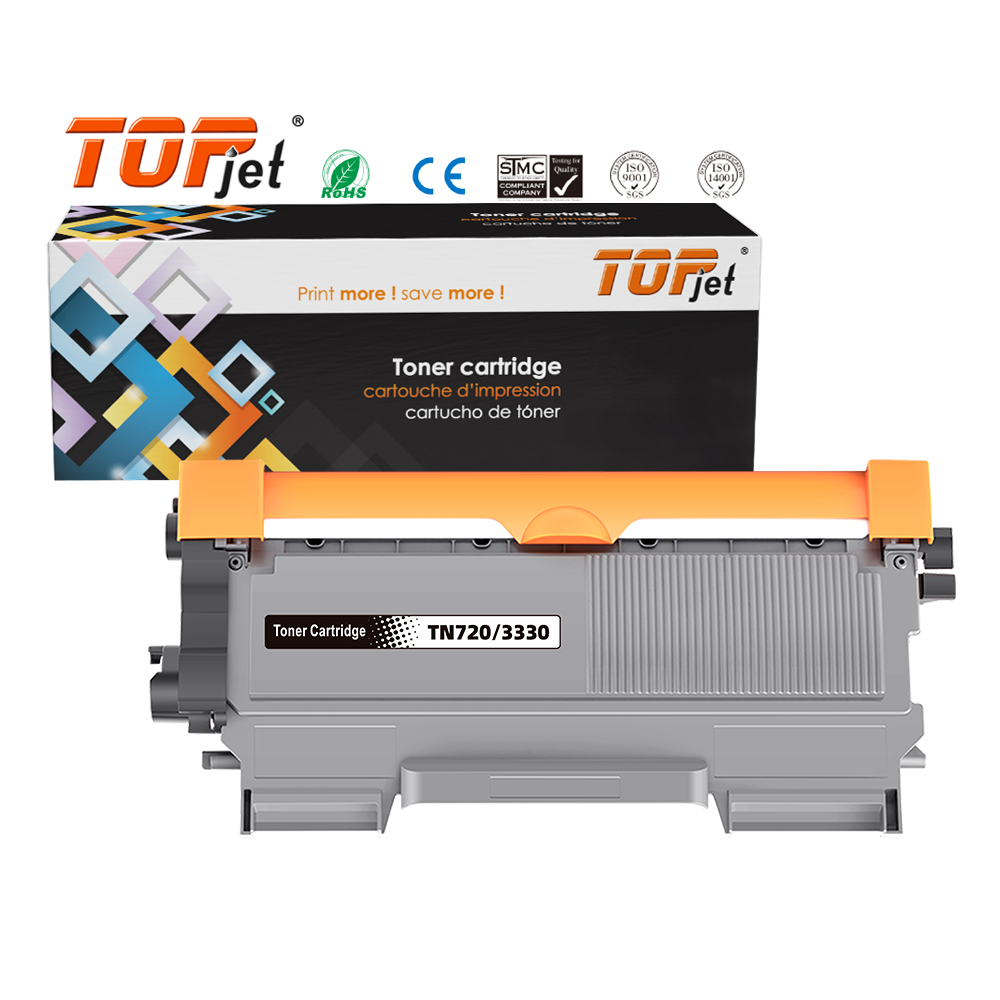 Topjet TN720 TN3330 TN53J TN3310 TN3320 TN3332 TN3335 Mono Toner Cartridge Set Compatible For Brother HL 5440 8510 Printer