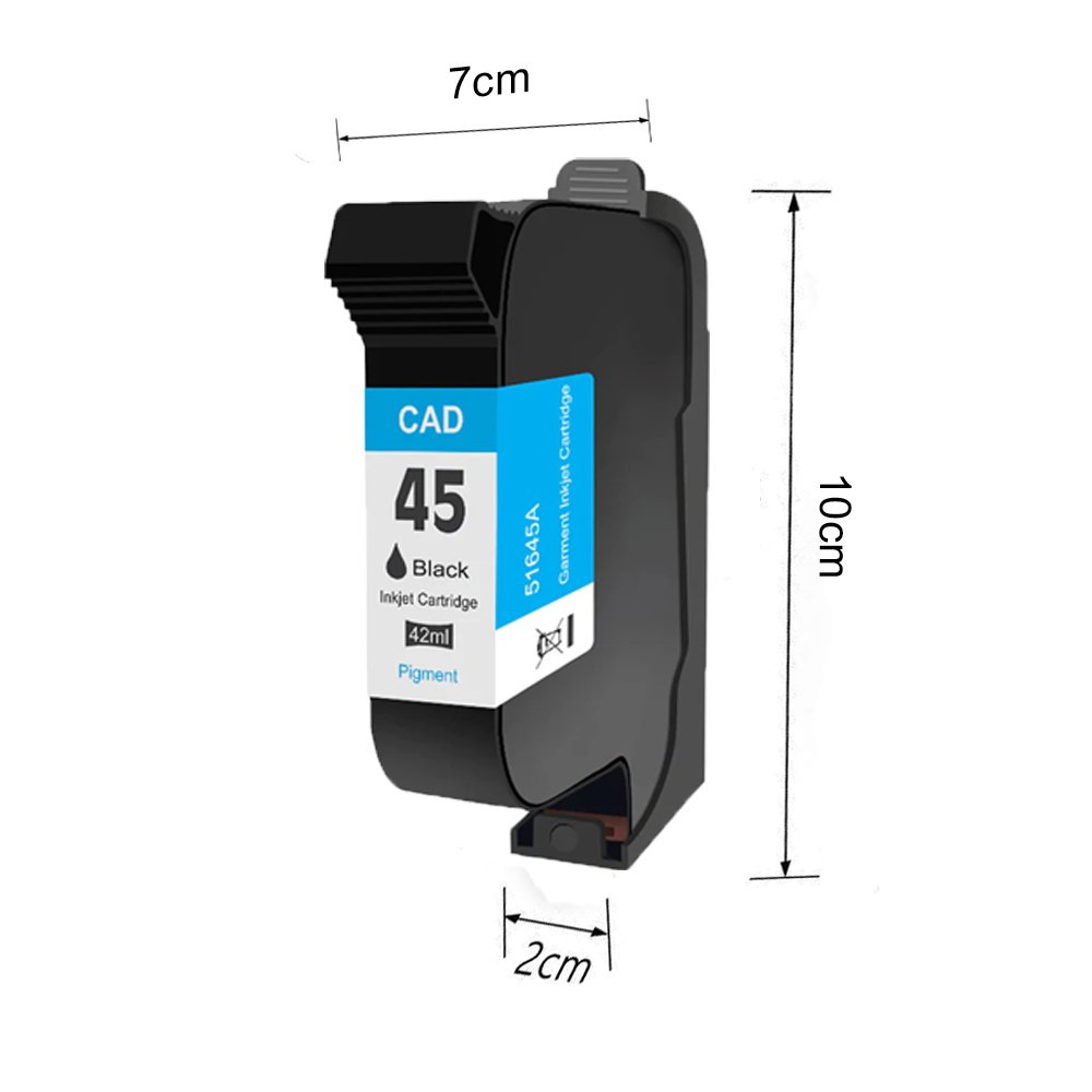 WECARE CAD 45 45A 51645A 51645AE Regular for hp45 ink cartridge Use for Garment CAD Inkjet Plotter and Flatbed Cutter