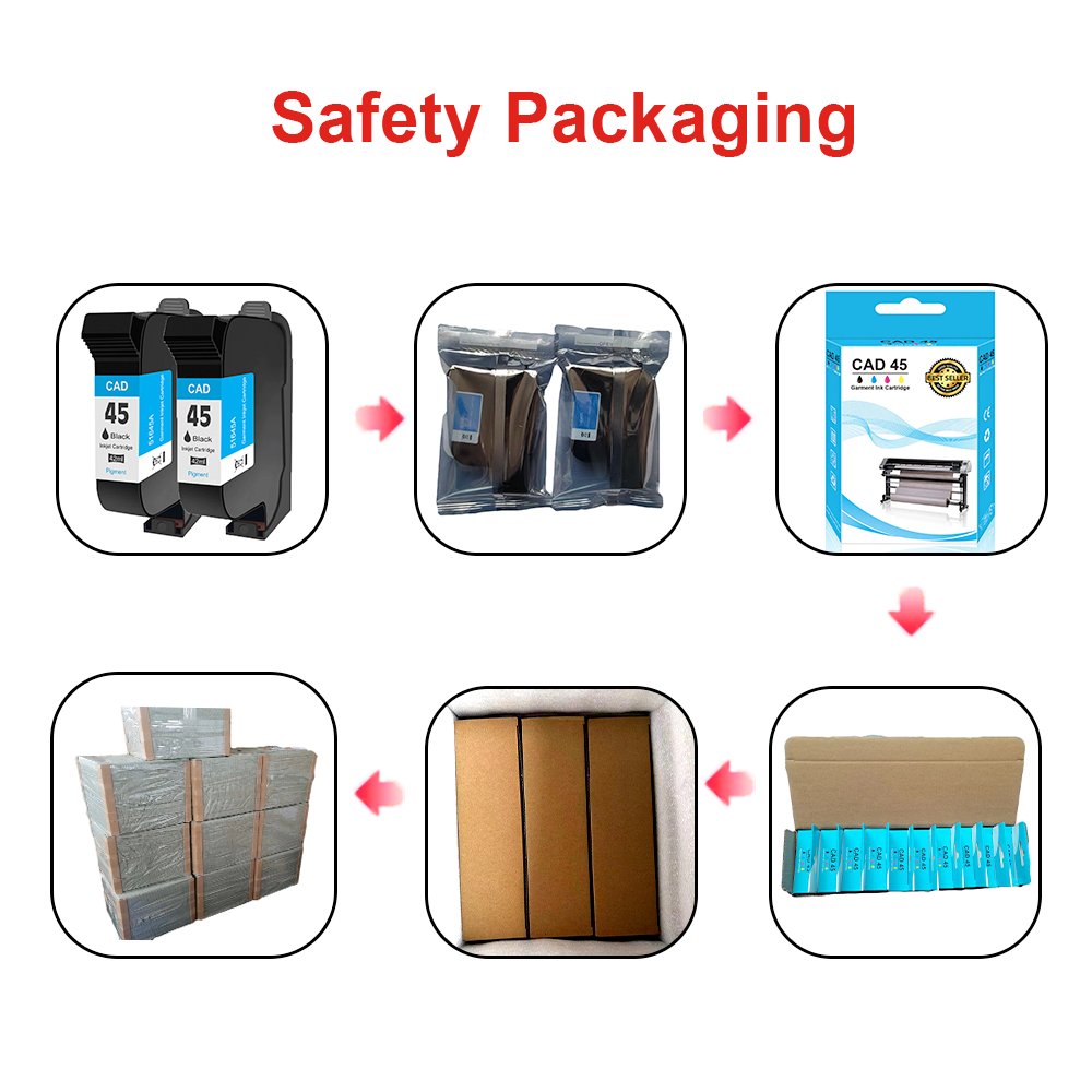 WECARE CAD 45 45A 51645A 51645AE Regular for hp45 ink cartridge Use for Garment CAD Inkjet Plotter and Flatbed Cutter