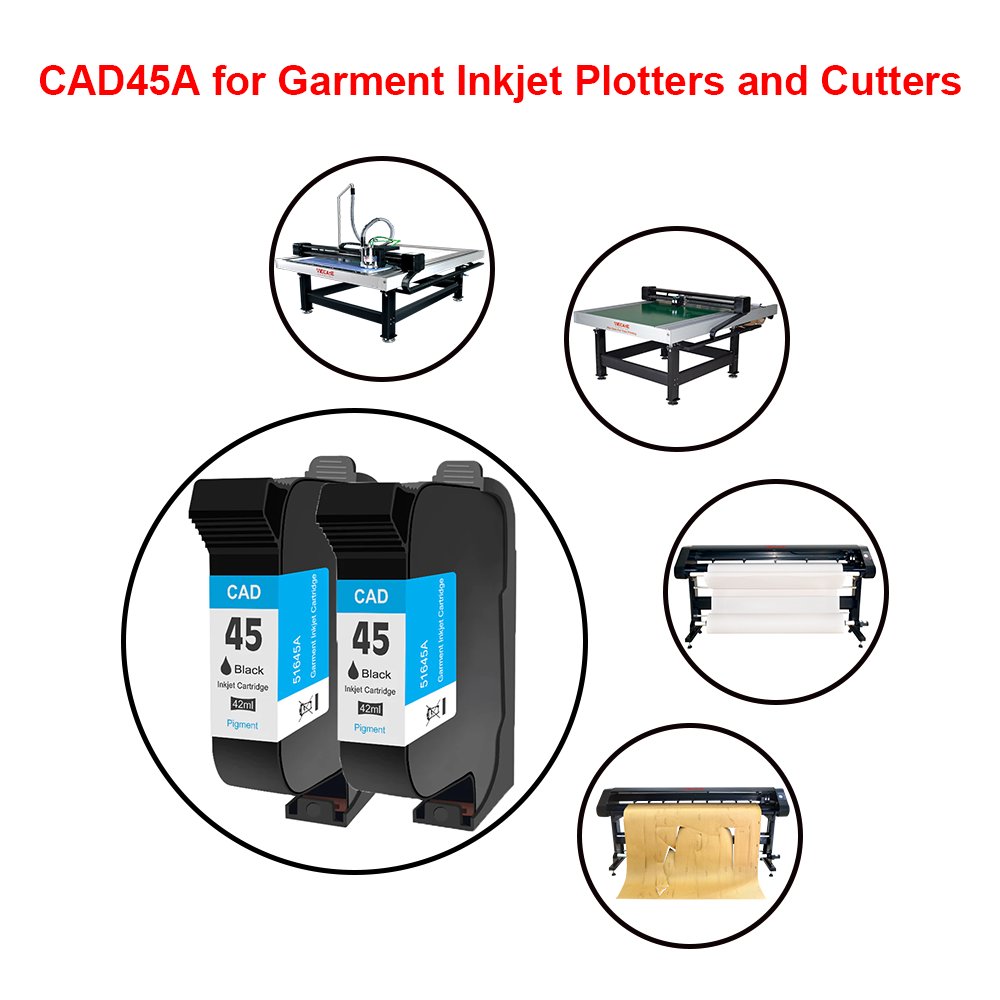WECARE CAD 45 45A 51645A 51645AE Regular for hp45 ink cartridge Use for Garment CAD Inkjet Plotter and Flatbed Cutter