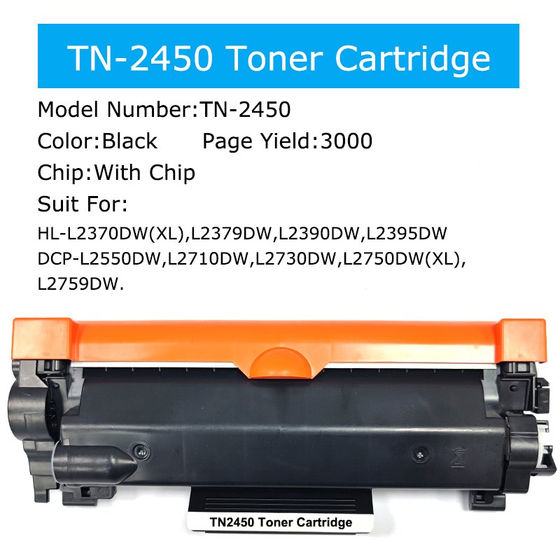 TN-2450 TN2450 Premium Compatible Laser Black Toner Cartridge for Brother Printer HL-L2375DW MFC-L2713DW
