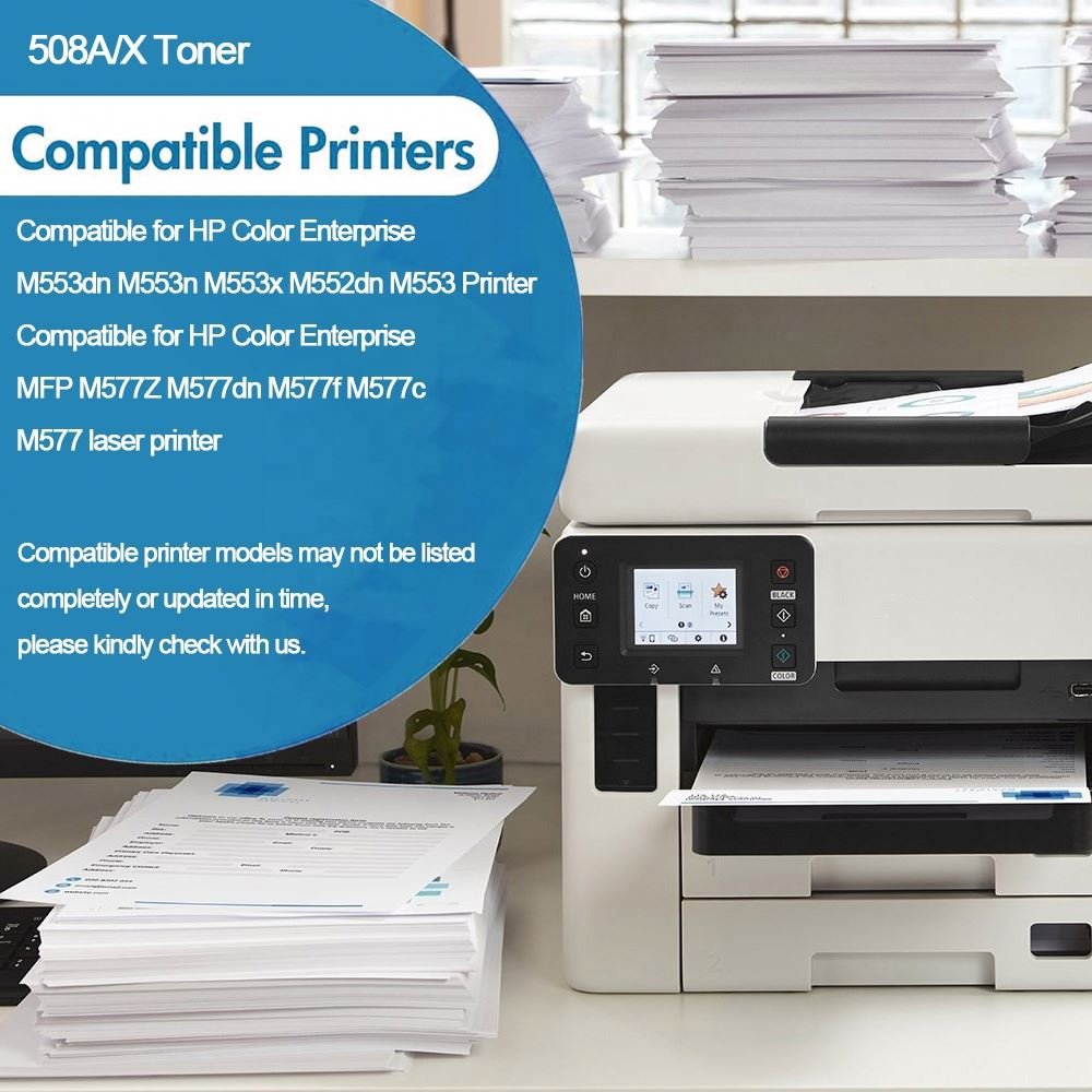508X Compatible Toner Cartridges for HP LaserJet Enterprise MFP M577C M577 CF360X Printer Cartridge