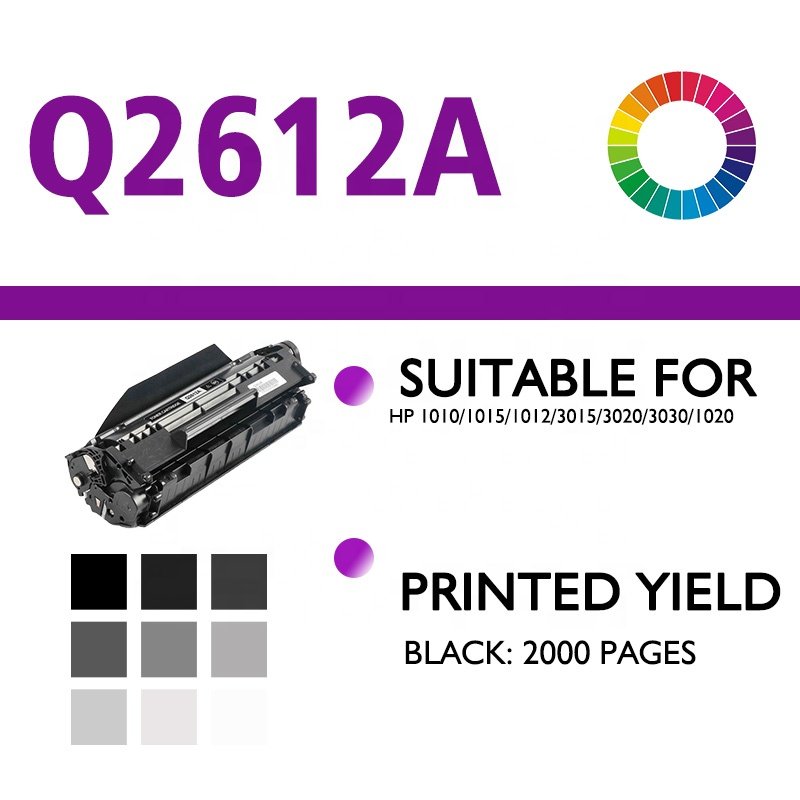Compatible Q2612A 12A 05A 17A 26A 35A 36A 78A 80A 83A 85A CB435A CB436A CE285A CE278A CF280A 35a Toner Cartridge