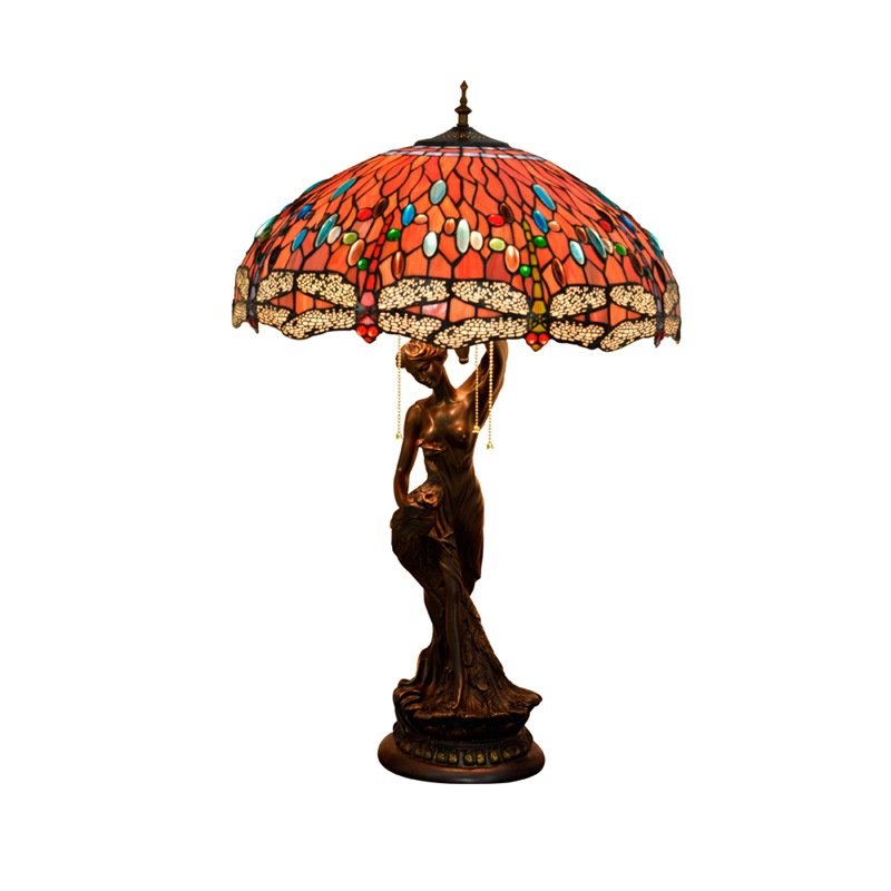 table lamp High quality antique stained glass table lamp bed room classic LED lamps