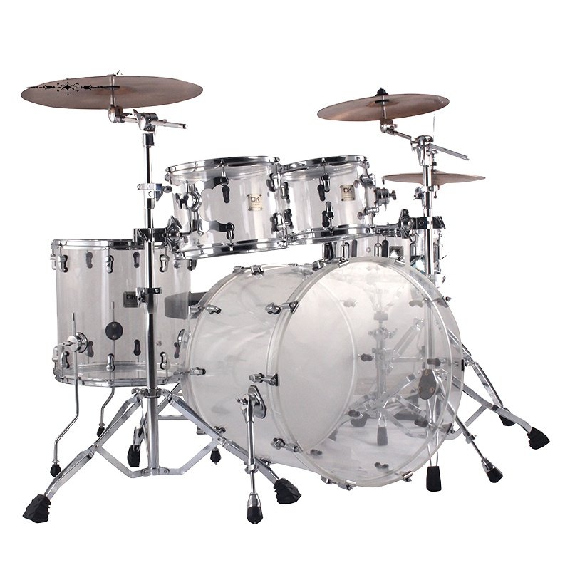 Competitive china factory percussion jazz drumset customize transparent drum